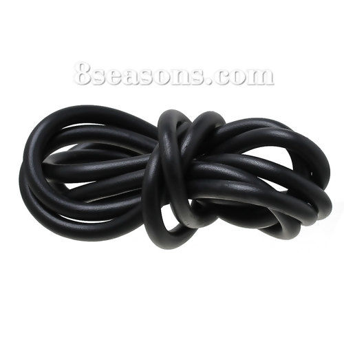 Picture of Rubber Jewelry Rope Black 5mm( 2/8"), 5 M