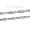 Picture of Iron Based Alloy Foxtail Chain Findings Silver Tone 2.2x2mm( 1/8"x1/8"), 2 M