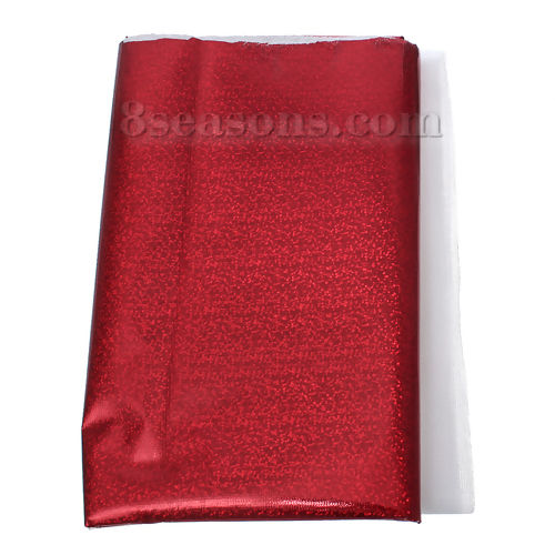 Immagine di Poliestere Tessuto della Decorazione per Stage Rosso Stagnola 200cm x 88cm , 2 M