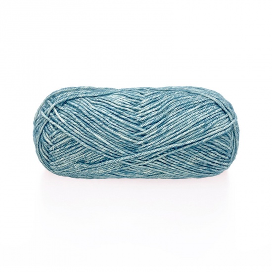 Picture of Blend Fabric Super Soft Knitting Yarn Blue 1.5mm, 1 Roll (Approx 130 M/Roll)