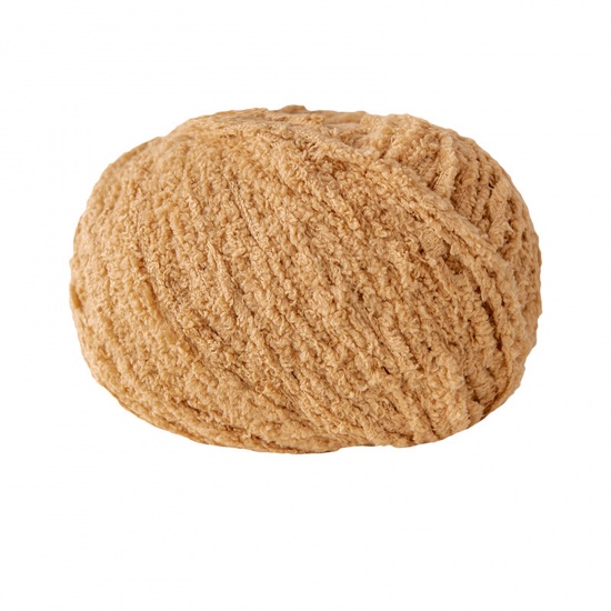 Picture of Polyester Super Soft Knitting Yarn Khaki 4.5mm - 6mm, 1 Roll