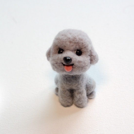 Picture of Felt Neddle Felting Wool Felt Tools Craft Accessories Dog Animal Gray 1 Set