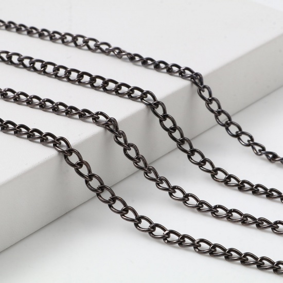 Picture of Copper & Iron Based Alloy Link Curb Chain Findings Gunmetal 5x3mm, 10 M