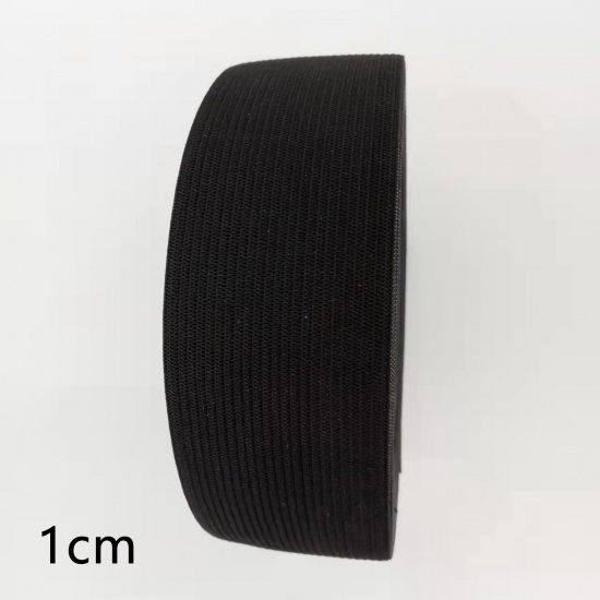 Picture of Polyester Elastic Band For Sewing Trim Black 1cm, 1 Roll (Approx 5 Yards/Roll)