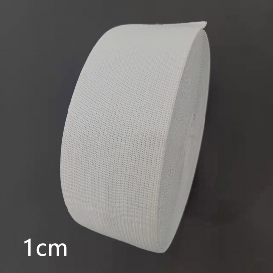 Picture of Polyester Elastic Band For Sewing Trim White 1cm, 1 Roll (Approx 5 Yards/Roll)