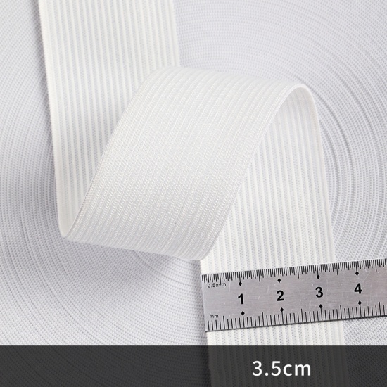 Picture of Polyester Elastic Band For Sewing Trim White 3.5cm, 1 Roll (Approx 5 Yards/Roll)