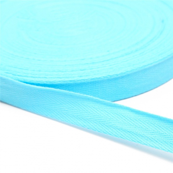 Immagine di Poliestere tessitura Blu Chiaro 2cm, 1 Rotolo (Circa 5 Yard/Rotolo)