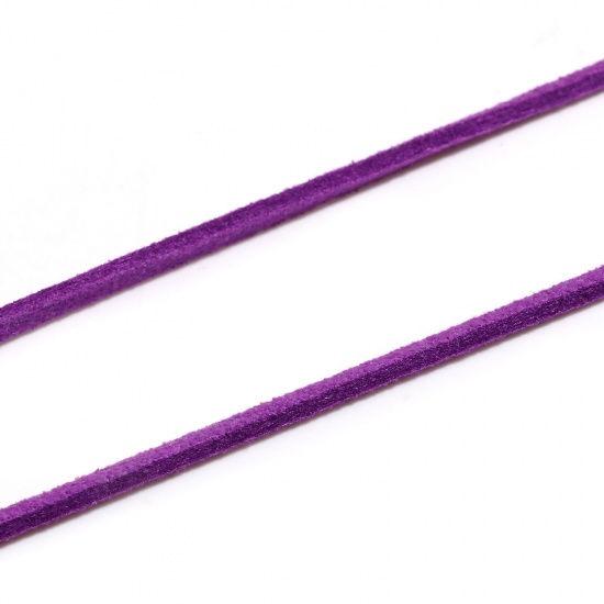 Imagen de Cuerda Terciopelo de Violeta Ante 3mm, 1 atado (Aprox 5 M/atados)