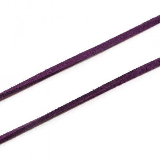 Imagen de Cuerda Terciopelo de Púrpura Oscuro Ante 3mm, 1 atado (Aprox 5 M/atados)