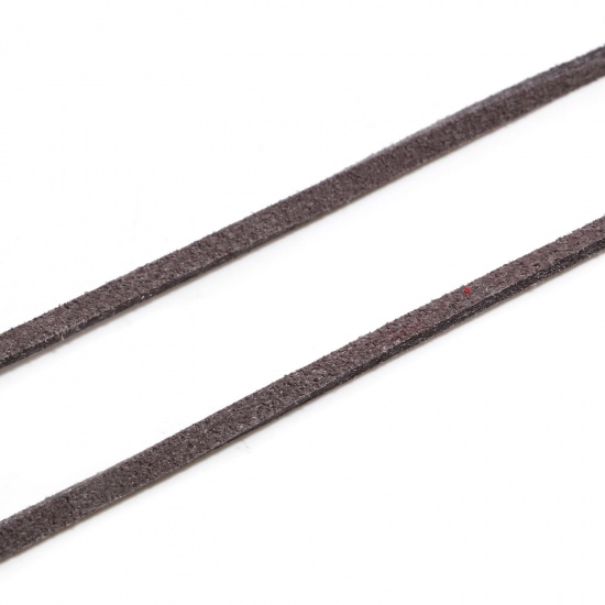 Imagen de Cuerda Terciopelo de gris Oscuro Ante 3mm, 1 atado (Aprox 5 M/atados)