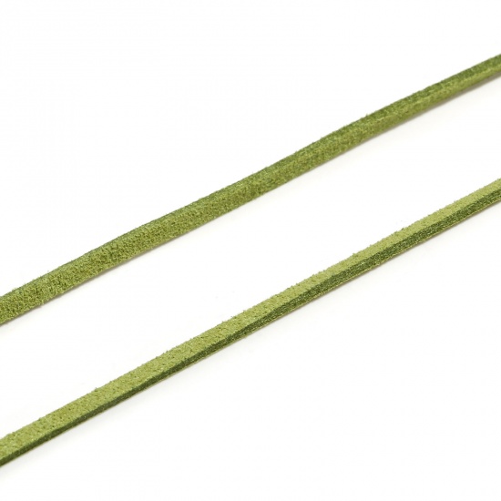 Imagen de Cuerda Terciopelo de Hierba Verde Ante 3mm, 1 atado (Aprox 5 M/atados)