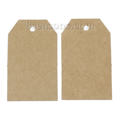 Immagine di Carta Tag Etichetta Marrone 70mm x 40mm, 50 fogli