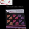 Bild von PVC DIY Scrapbook Sticker Aufkleber Rosa Zufällig Mix Spitze 12cm x 7.4cm, 2 Blätter