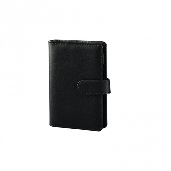 Immagine di Black - A5 Magnetic Buckle Notebook Retro PU Cover Binder Without Inner Writing Paper, 1 Copy