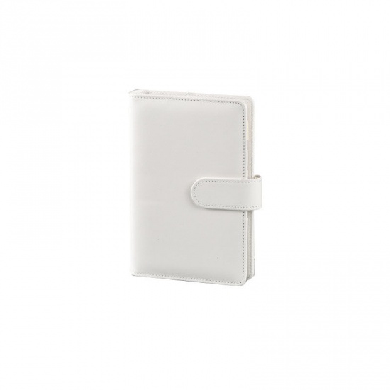Image de Blanc - Carnet de notes à boucle magnétique A5, reliure de couverture en PU rétro sans papier à lettres intérieur, 1 Cahier