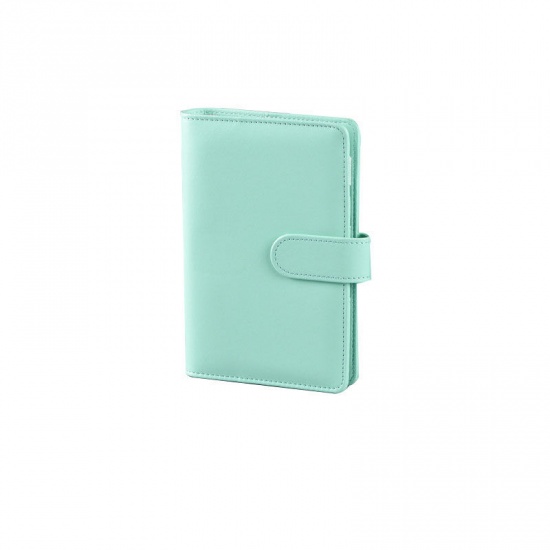 Image de Vert menthe - Carnet de notes à boucle magnétique A6, reliure de couverture en PU rétro sans papier à lettres intérieur, 1 Cahier