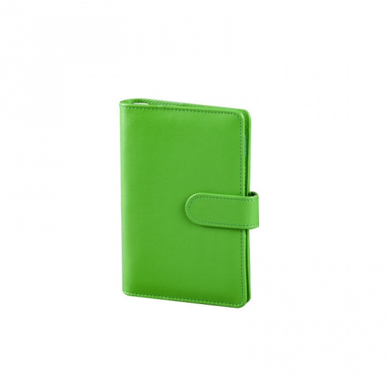 Immagine di Dark Green - A6 Magnetic Buckle Notebook Retro PU Cover Binder Without Inner Writing Paper, 1 Copy
