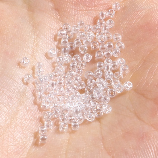 Picture of TOHO 11/0 101(Transparent Luster) Glass Seed Seed Beads Round Transparent Clear About 2mm Dia., Hole: Approx 0.6mm, 1 Bottle
