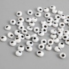Immagine di Vetro Seme Perline Nero & Bianco Ovale 6mm x 5.5mm, Foro:Circa 2.2mm, 1 Bottiglia