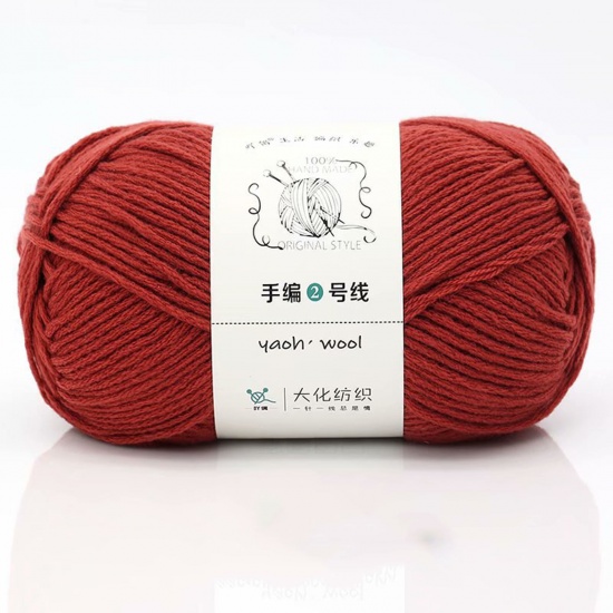 Picture of Acrylic Super Soft Knitting Yarn Dark Red 3.5mm( 1/8"), 1 Roll