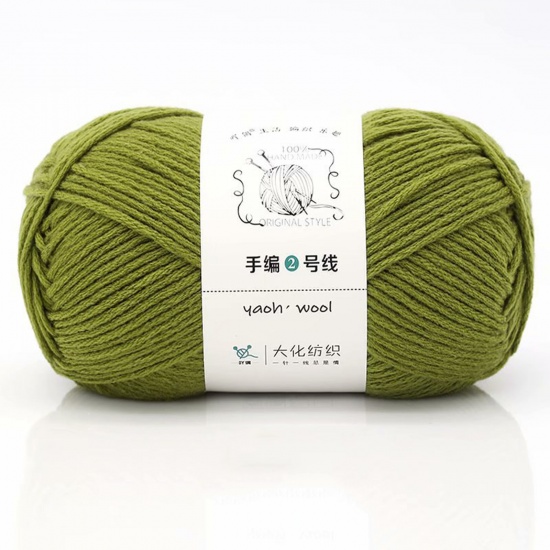 Picture of Acrylic Super Soft Knitting Yarn Grass Green 3.5mm( 1/8"), 1 Roll