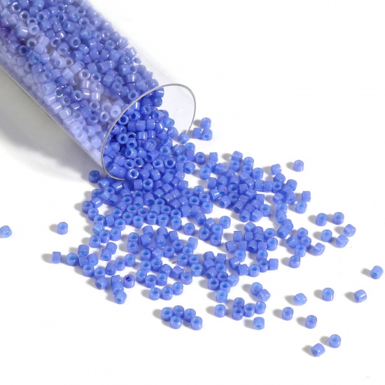 Picture of Miyuki 11/0 661 Glass Seed Beads Round Blue Violet About 2mm Dia., Hole: Approx 0.7mm, 1 Bottle