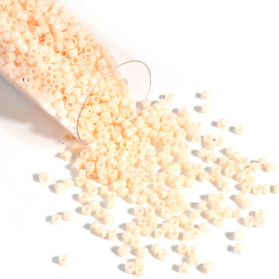 Picture of Miyuki 11/0 1492 Glass Seed Beads Round Apricot Beige About 2mm Dia., Hole: Approx 0.7mm, 1 Bottle