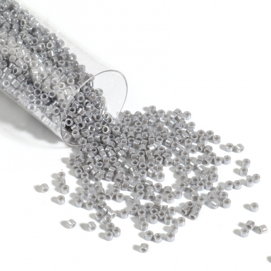 Picture of Miyuki 11/0 1570 Glass Seed Beads Round Silver-gray About 2mm Dia., Hole: Approx 0.7mm, 1 Bottle