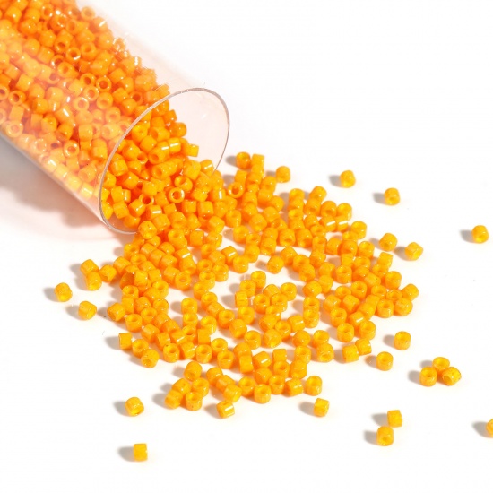 Picture of Miyuki 11/0 651 Glass Seed Beads Round Orange About 2mm Dia., Hole: Approx 0.7mm, 1 Bottle