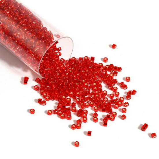 Picture of Miyuki 11/0 602 Glass Seed Beads Round Red About 2mm Dia., Hole: Approx 0.7mm, 1 Bottle