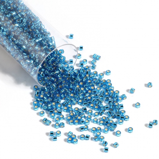 Picture of Miyuki 11/0 149 Glass Seed Beads Round Blue About 2mm Dia., Hole: Approx 0.7mm, 1 Bottle