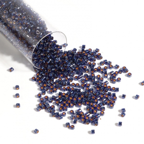 Picture of Miyuki 11/0 278 Glass Seed Beads Round Navy Blue About 2mm Dia., Hole: Approx 0.7mm, 1 Bottle