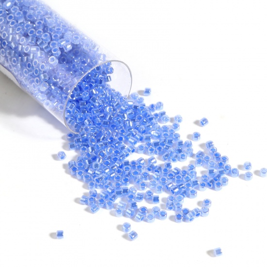 Picture of Miyuki 11/0 240 Glass Seed Beads Round Blue About 2mm Dia., Hole: Approx 0.7mm, 1 Bottle