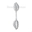 Immagine di Ottone Fermagli Per Ciondolo Pizzico Foglia Argento Placcato 34mm x 7mm, 20 Pz