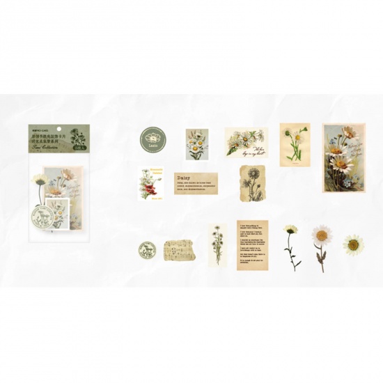 Immagine di Carta DIY Decorazione Di Scrapbook Adesivi Multicolore Fiore Margherita 8cm - 2cm, 1 Pacchetto