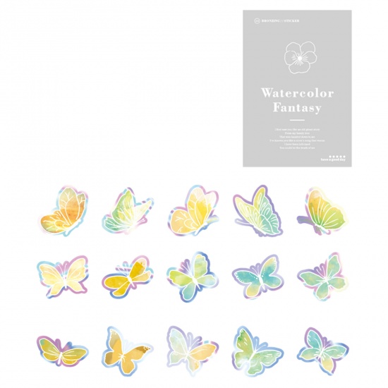 Image de DIY Papier Autocollant Décoration en Papier Jaune Fleurs 4.5cm x 4.5cm, 1 Paquet