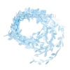 Picture of DIY Fabric Craft Leaf Garland Ribbon Trim Light Blue 25mm(1"), 10 M