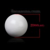 銅 チャイムボール まんまる 穴なし ハーモニーボールペンダントに適して 円形 白 ペインティング  約 20mm直径、2 個 の画像