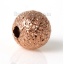 Immagine di Ottone Separatori Perline Tondo Rose Gold Polvere di Stelle Sparkledust Circa 4mm Dia, Foro:Circa 1.2mm, 100 Pz