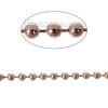 Picture of Brass Stretch Ball Chain Findings Rose Gold 2mm( 1/8") Dia, 5 M