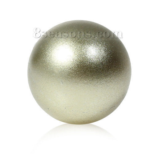 銅 チャイムボール まんまる 穴なし ハーモニーボールペンダントに適して 円形 マットゴールド  ペインティング  約 16mm直径、1 個 の画像