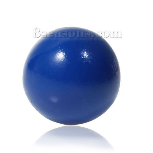 Immagine di Rame Armonia Ball Tondo Blu Marino Pittura Senza Foro Adatto pendaglio di Angelo Rufer della Bola Armonia Circa 16mm Dia, 1 Pz