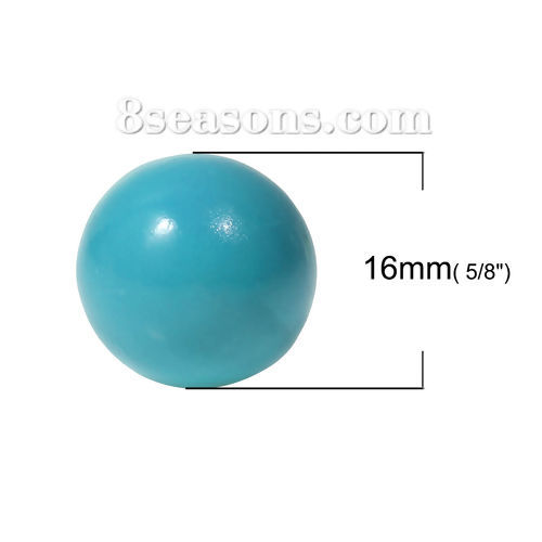 Immagine di Rame Armonia Ball Tondo Verde Blu Pittura Senza Foro Adatto pendaglio di Angelo Rufer della Bola Armonia Circa 16mm Dia, 1 Pz