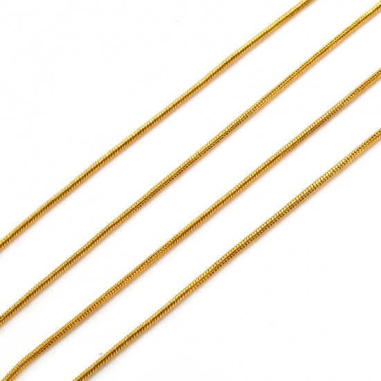 Immagine di Lega di Ferro Catena di Serpente Accessori Oro Placcato 1.2mm, 2 M