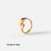 Picture of Eco-friendly Simple & Casual Stylish 18K Real Gold Plated 304 Stainless Steel Open Geometric Rings For Women 1 Piece