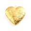 Immagine di 1 Pz Placcatura Sottovuoto PVD Ecologica 304 Acciaio Inossidabile Picture Photo Frame Locket Ciondoli Oro Placcato Cuore Intagliato Possibile Aprire (Adatto 21mmx17mm) 29mm x 29mm