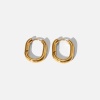 Picture of Eco-friendly Simple & Casual Stylish 14K Real Gold Plated 304 Stainless Steel U-shaped Hoop Earrings For Women Anniversary 20mm Dia., 1 Pair