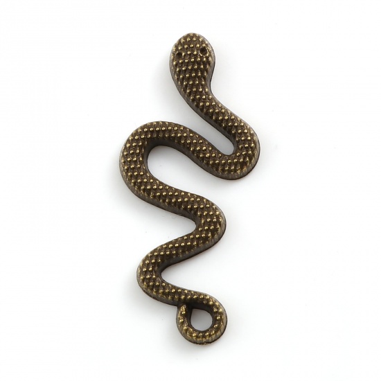 Immagine di Lega di Zinco Ciondoli Serpente Bronzo Antico 31mm x 14mm , 20 Pz