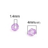Image de Perles en Acrylique Bicône Violet Transparent à Facettes Cristal Imitation 4mm x 4mm, Trou: env. 1.4mm, 2000 Pcs