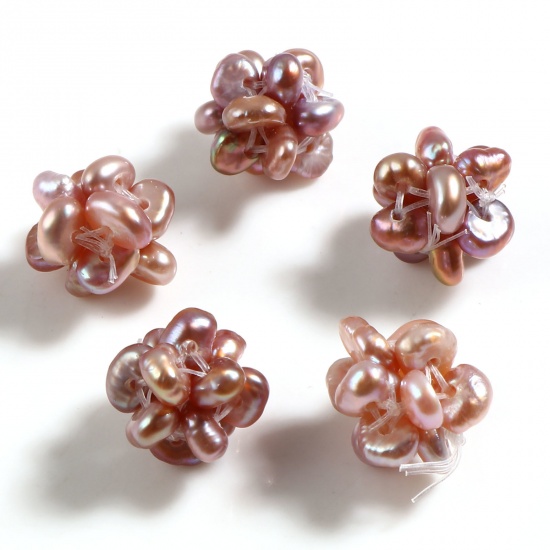 Immagine di Naturale Perla Barocco Perline Fiore Colore Viola Circa 7mm-9mm Dia, 1 Pz